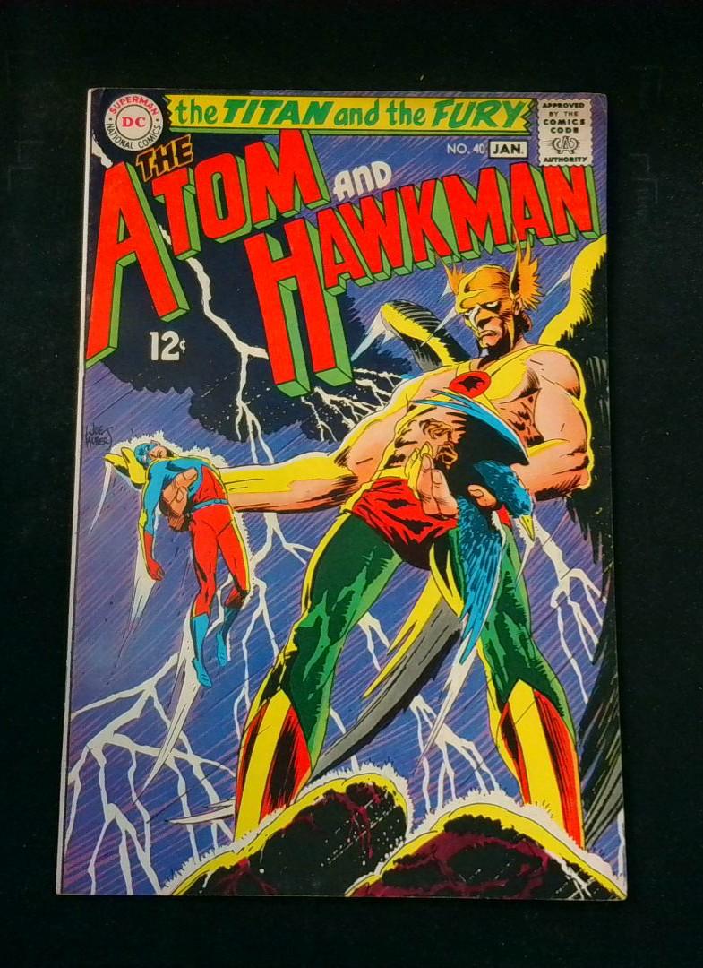 Atom and Hawkman #40, FN- Joe Kubert DC, 1968