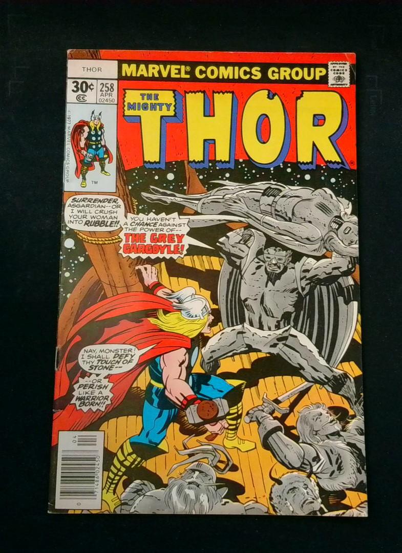 Thor #258, VG/FN Grey Gargoyle Marvel, 1977