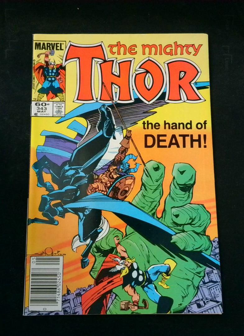 Thor #343, VF/NM Newsstand, Marvel, 1984