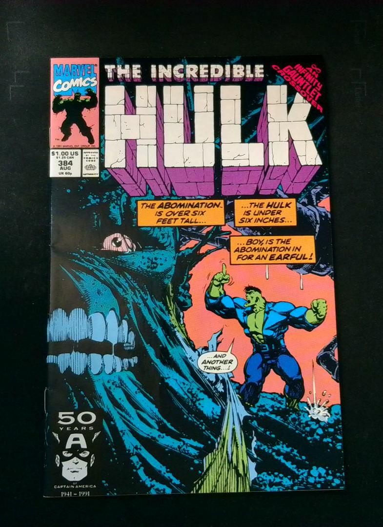 Incredible Hulk #384, VF+ Marvel, 1991 Copy2
