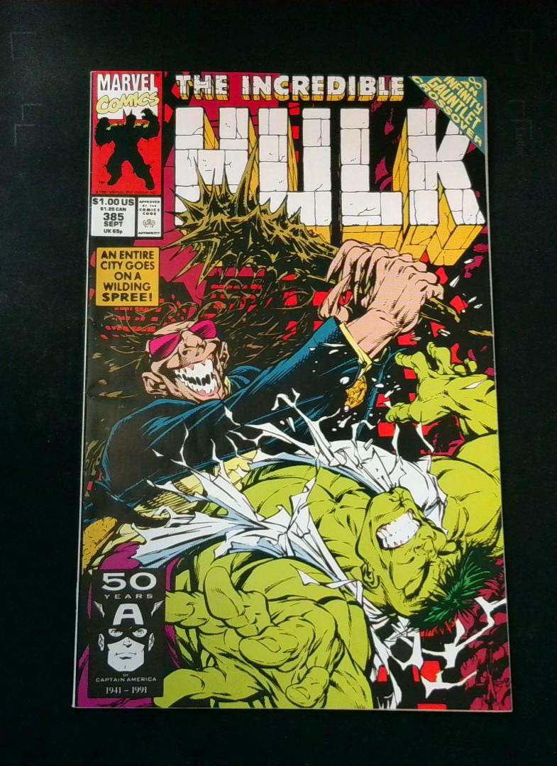 Incredible Hulk #385, VF+ Marvel, 1991