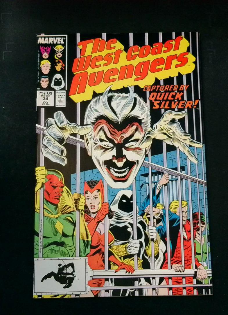 West Coast Avengers #34, NM- Marvel, 1988