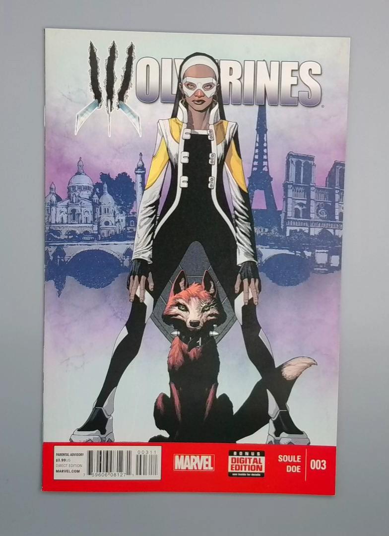 Wolverines #3, Vf/Nm 1st App Fantomelle Marvel, 2015