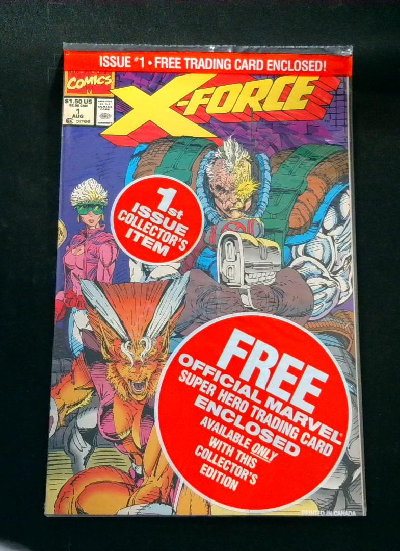 X-Force #1, NM  Shatterstar Card, Marvel, 1991