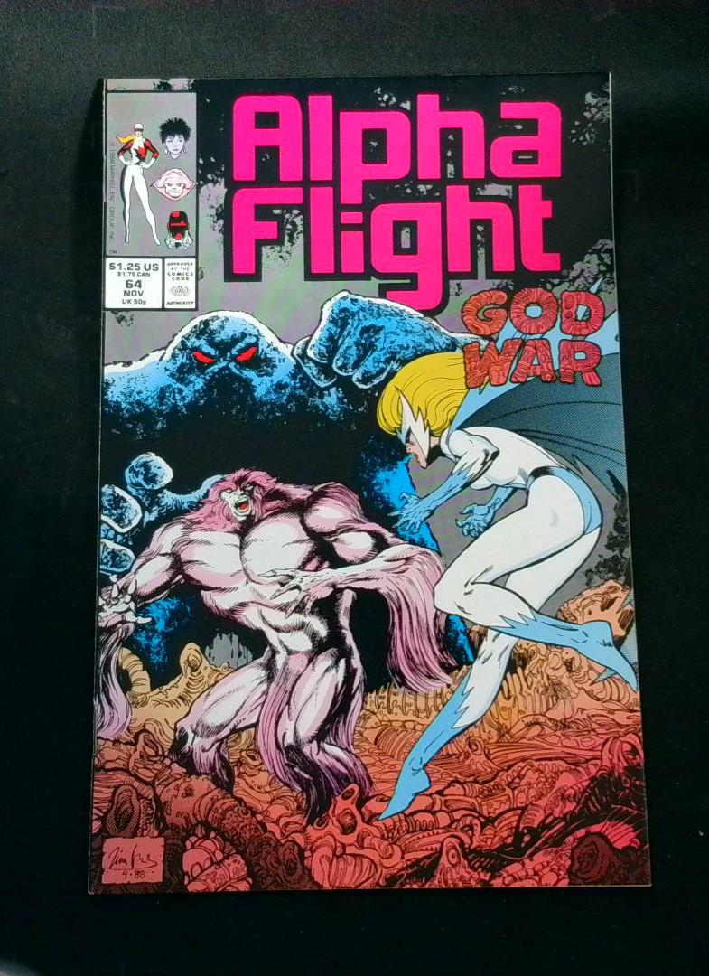 Alpha Flight #64, NM Jim Lee Marvel, 1988
