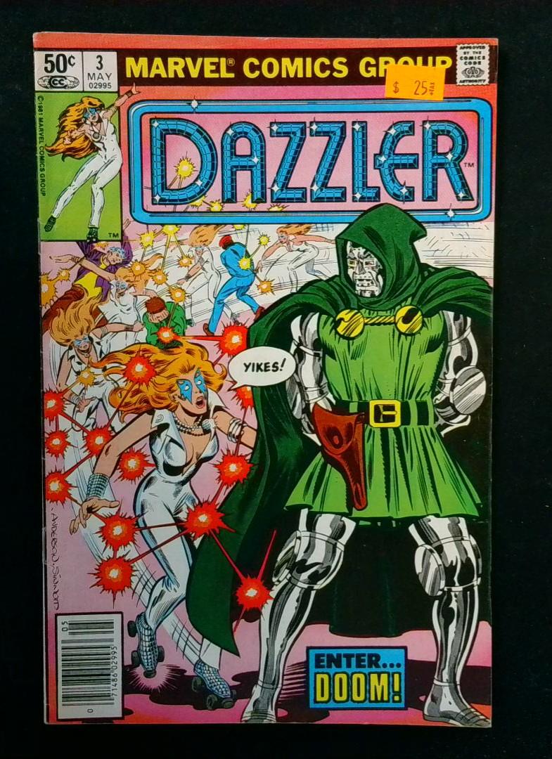 Dazzler #3, Newsstand, Sticker PRice, Dr. Doom, Marvel, 1981
