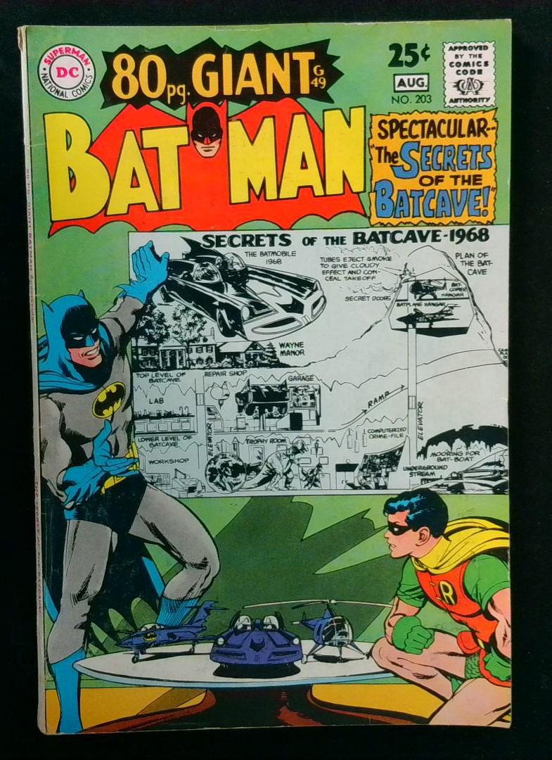Batman #203, VG+ Neal Adams Cover, DC, 1968