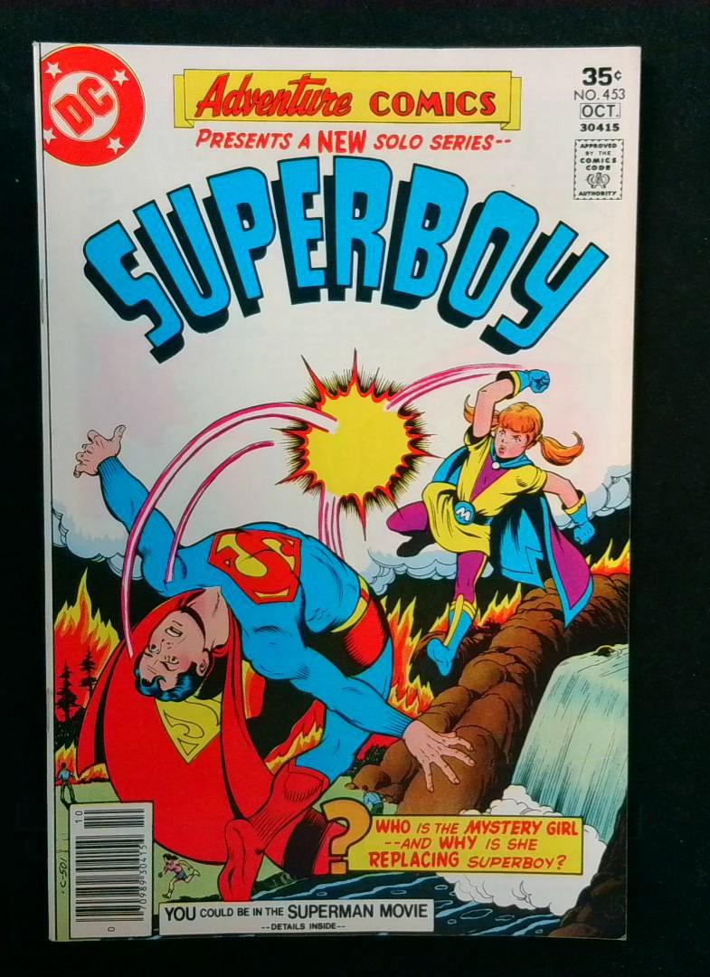 Adventure Comics #453, VF/NM 1st Barbara Gordon as Mighty Girl, DC, 1977