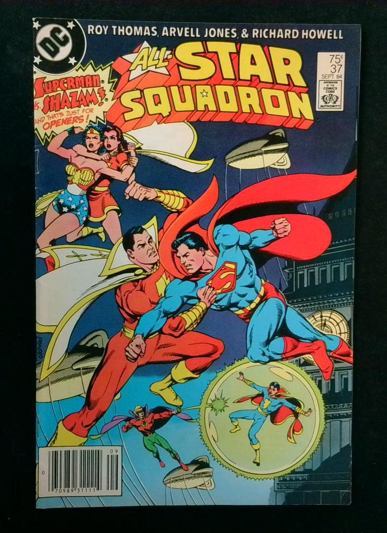 All-Star Squadron #37, Superman vs Shazam, Newsstand, DC, 1984