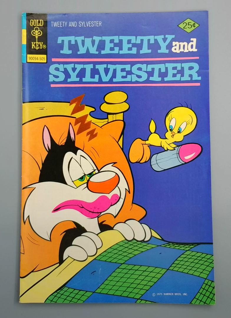 Tweety and Sylvester #45, Fn+ Gold Key, 1975