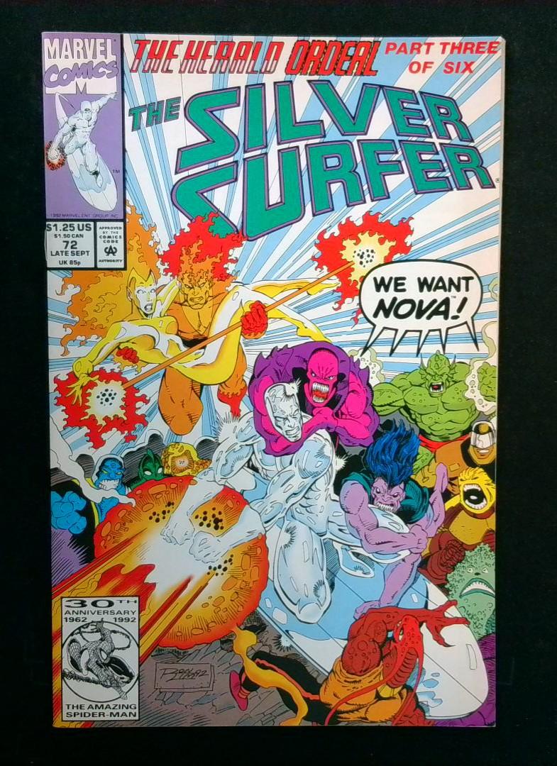 Silver Surfer #72, NM Firelord Marvel, 1992