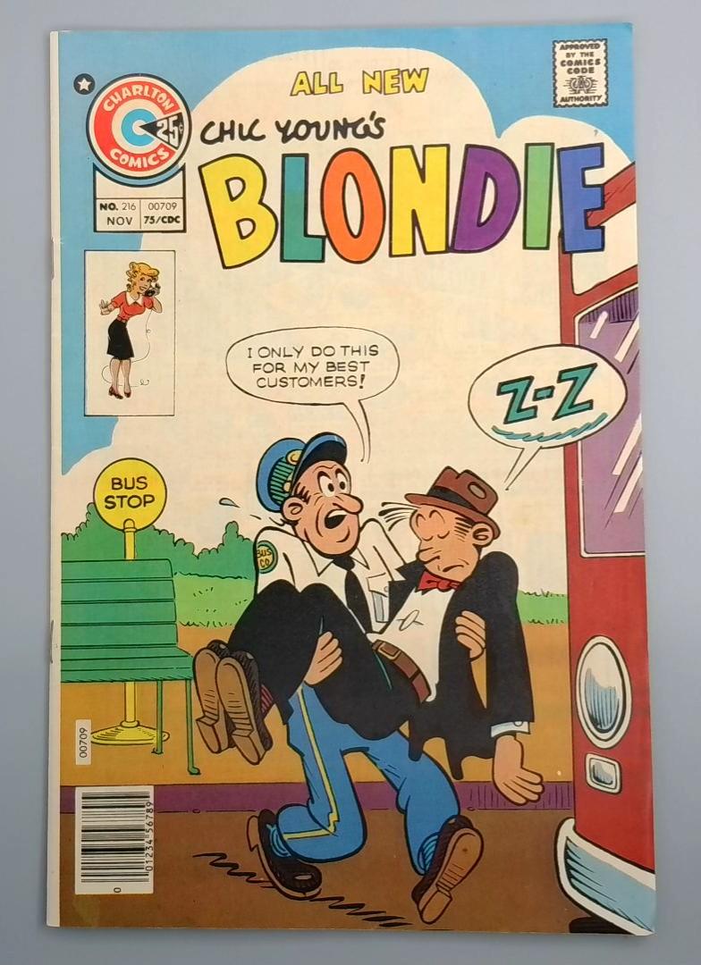 Chic Young's Blondie #216, VF- Charlton Comics, 1975