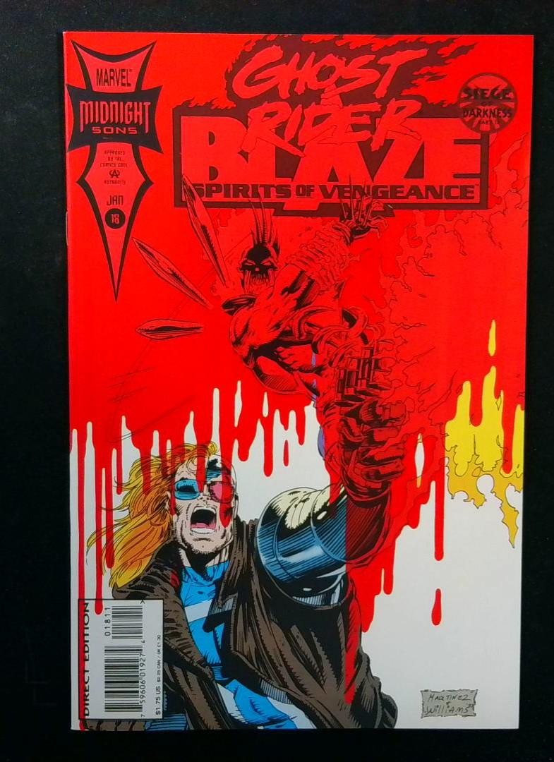 Ghost Rider Blaze Spirits of Vengeance #18, VF+ Marvel, 1991