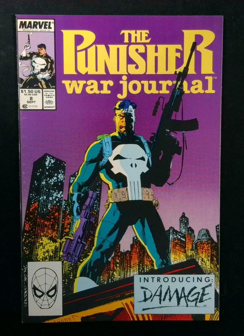 Punisher War Journal #8, VF Jim Lee, 1st Shadowmasters, Marvel, 1989