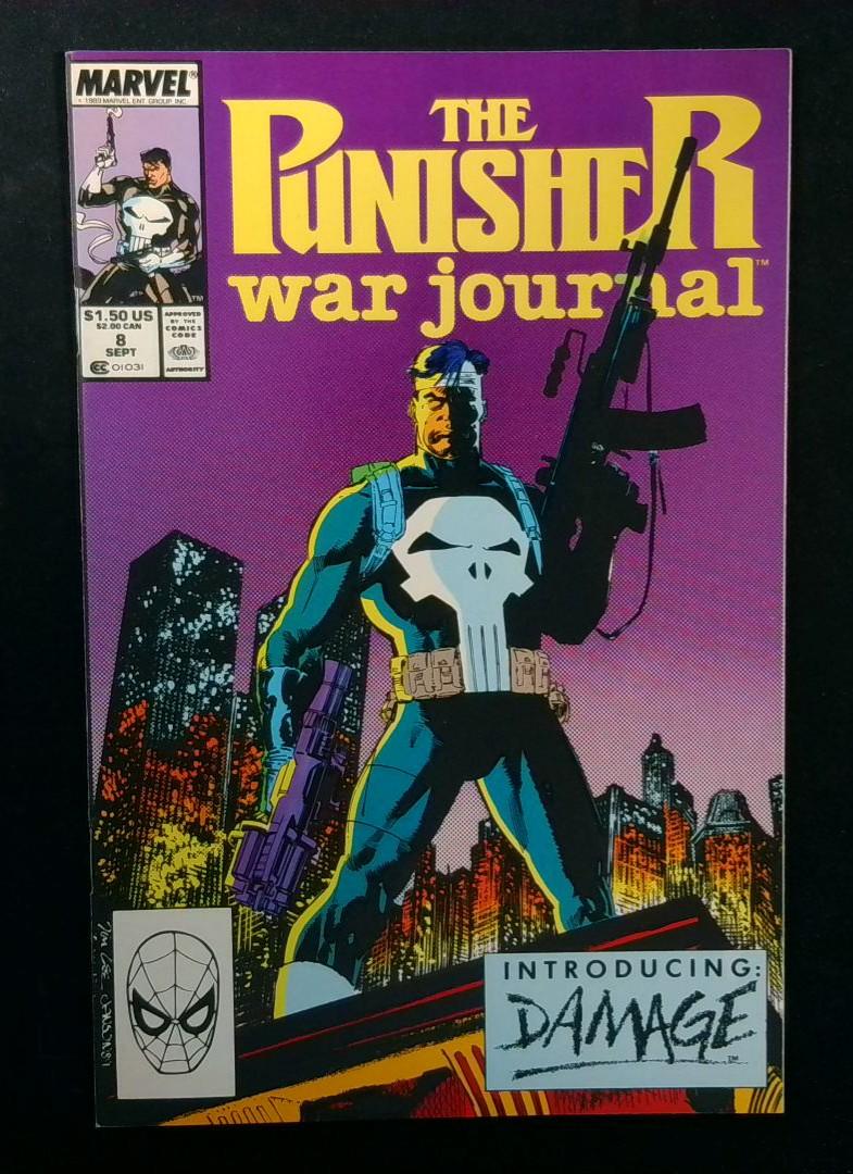 Punisher War Journal #8, VF/NM Jim Lee, 1st Shadowmasters, Marvel, 1989