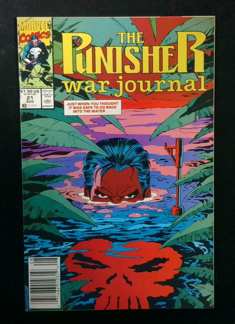 Punisher War Journal #21, NM- Newsstand Marvel, 1990