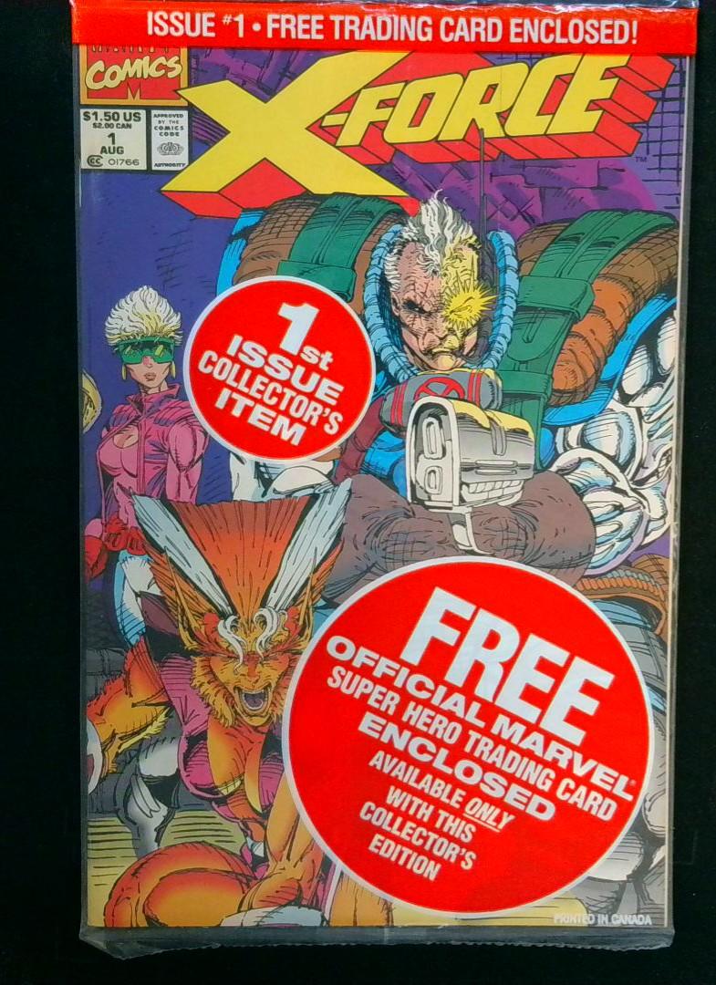 X-Force #1, Bagged Trading Card, Marvel, 1991