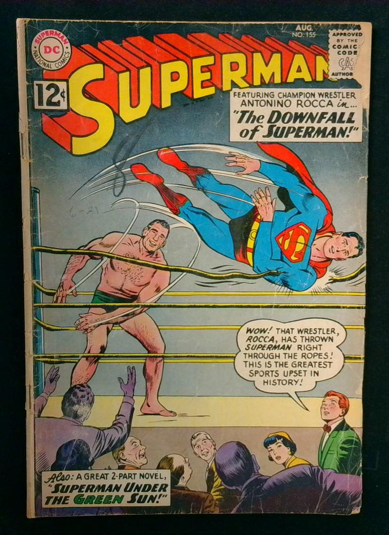 Superman #155, Detatched Top Staple, DC Comics, 1962