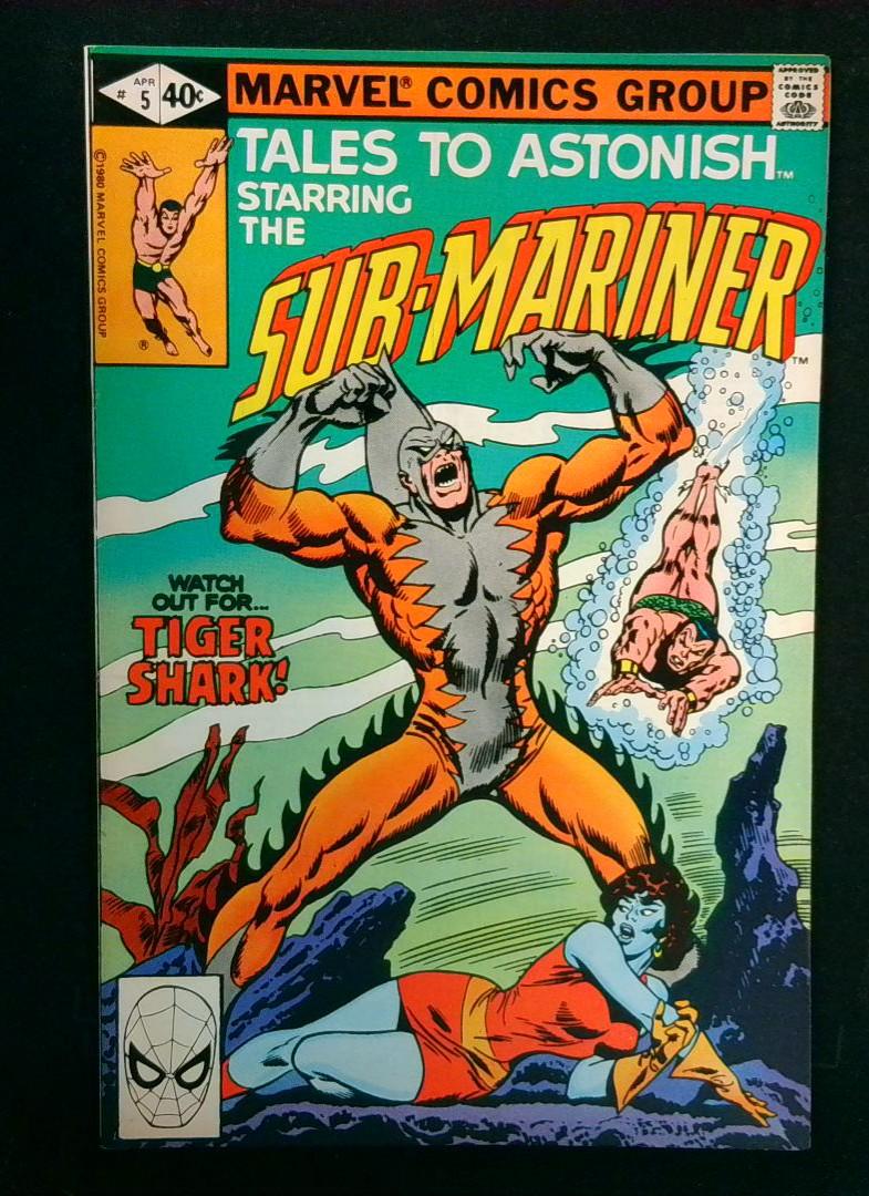 Tales to Astonish #5, NM- Reprints 1st Tiger Shark Appearance, Marvel, 1980