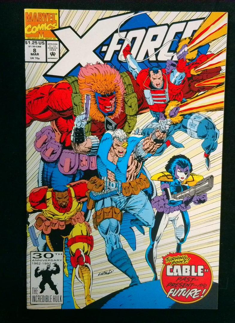 X-Force #8, NM- 1st Real Domino, Marvel, 1992