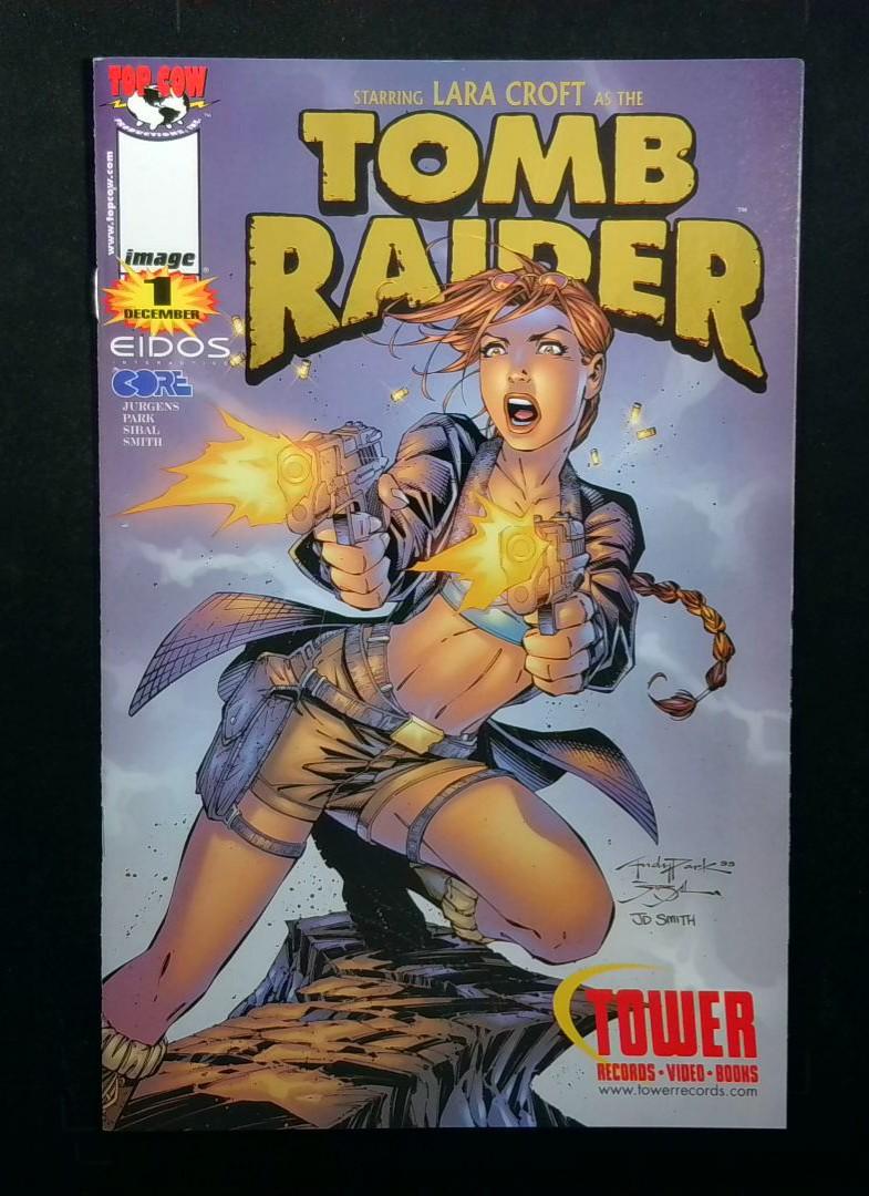 Tomb Raider #1 VF/NM Gold Tower Records Variant, Top Cow/Image, 1999