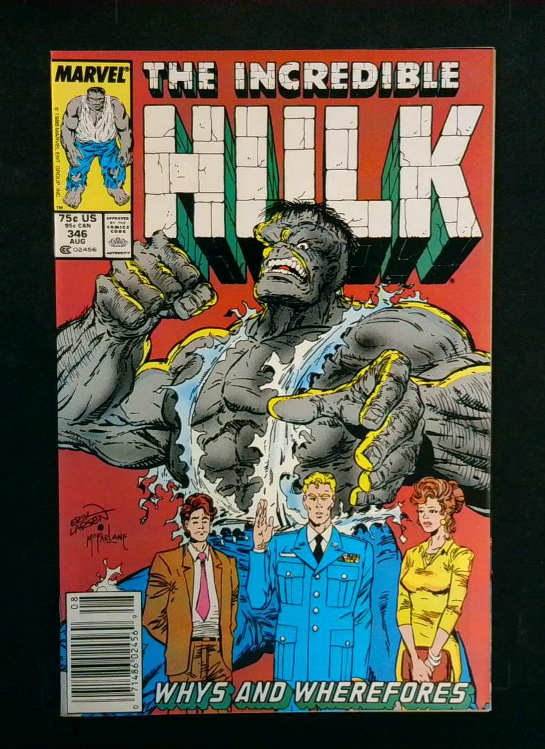 Incredible Hulk #346, VF/NM Newsstand Marvel, 1988