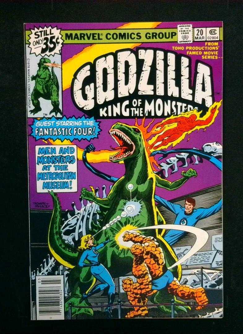 Godzilla King of the Monsters #20, FN+ Fantastic Four Marvel, 1978