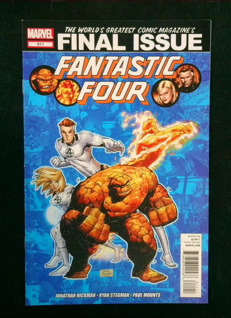 Fantastic Four #611 NM- HTF Final Issue, Marvel, 2012