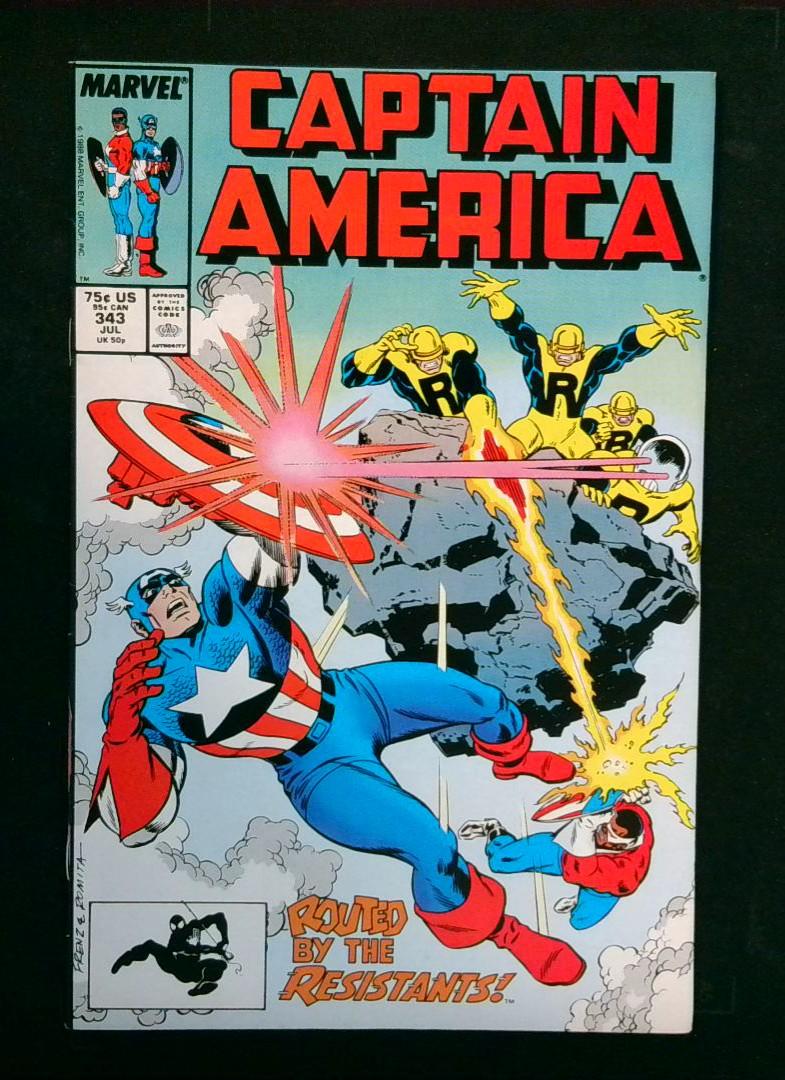 Captain America #343, VF/NM Marvel, 1988