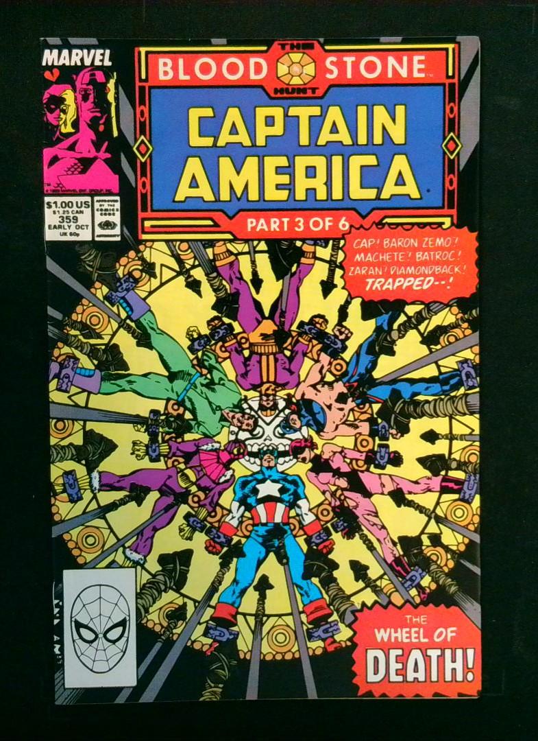 Captain America #359, VF- 1st Crossbones, Marvel