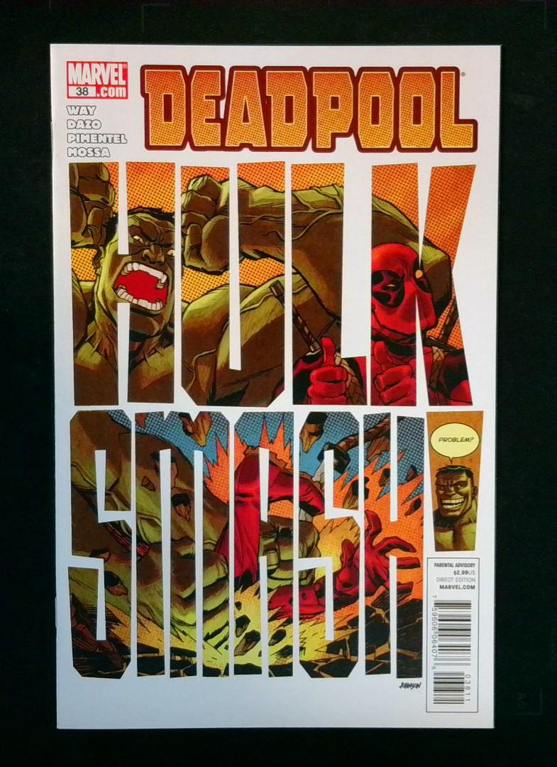 Deadpool #38, VF/NM Hulk Smash variant, Marvel, 2011