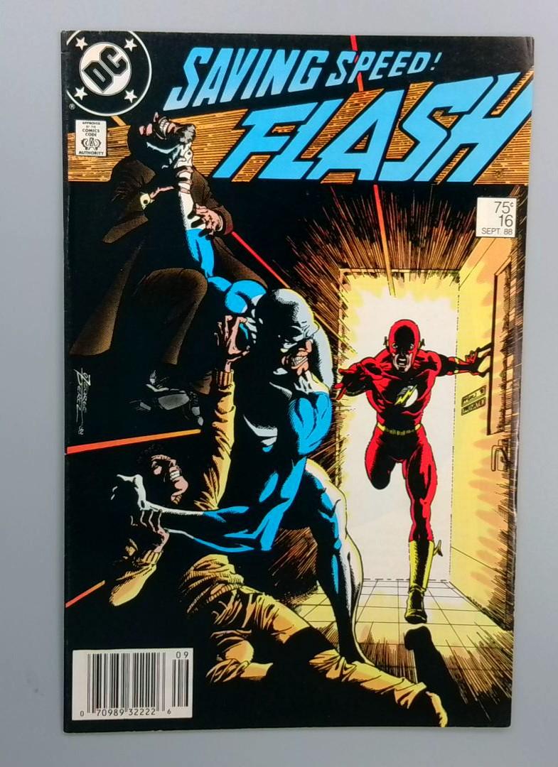 Flash #16, VF Newsstand, George Perez DC, 1988