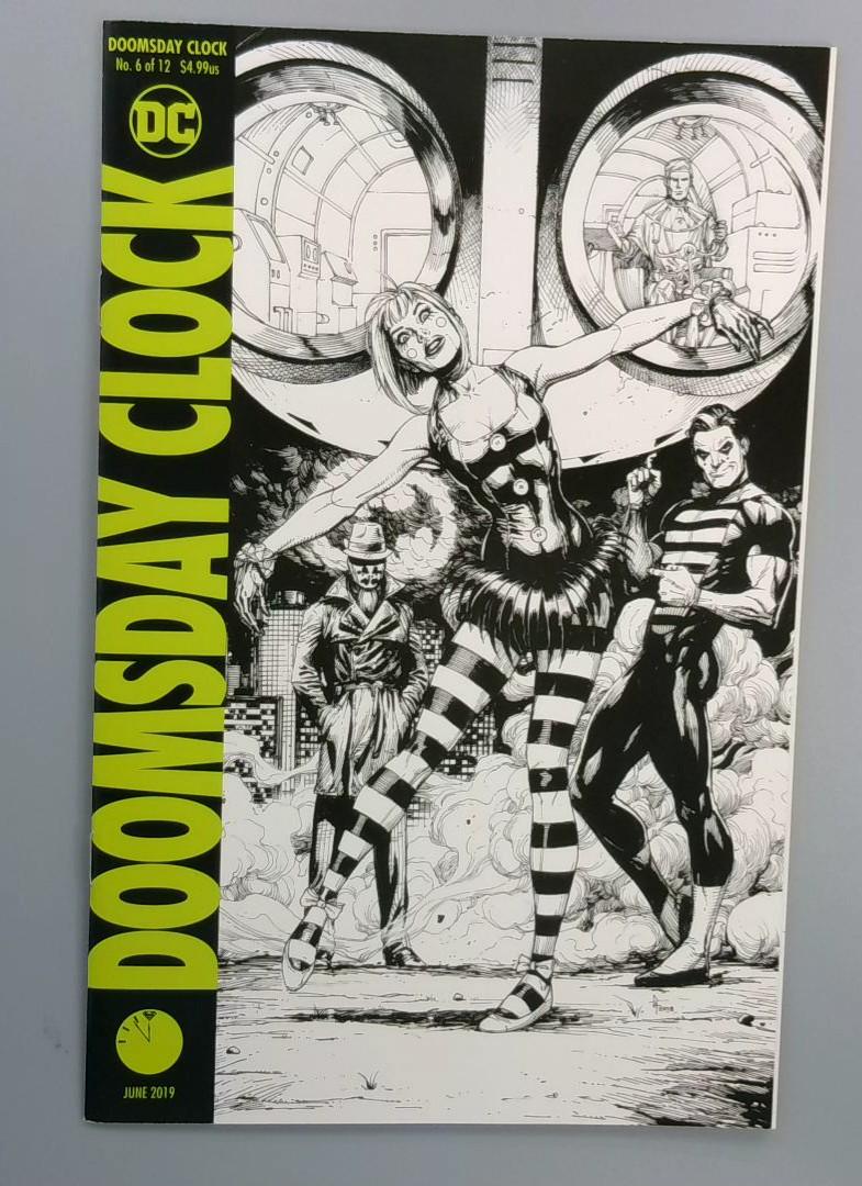 Doomsday Clock #6, NM 2nd Print B&W Variant Cvr, DC, 2019