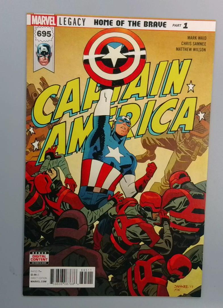 Captain America #695 NM Samnee Cvr, Marvel, 2017