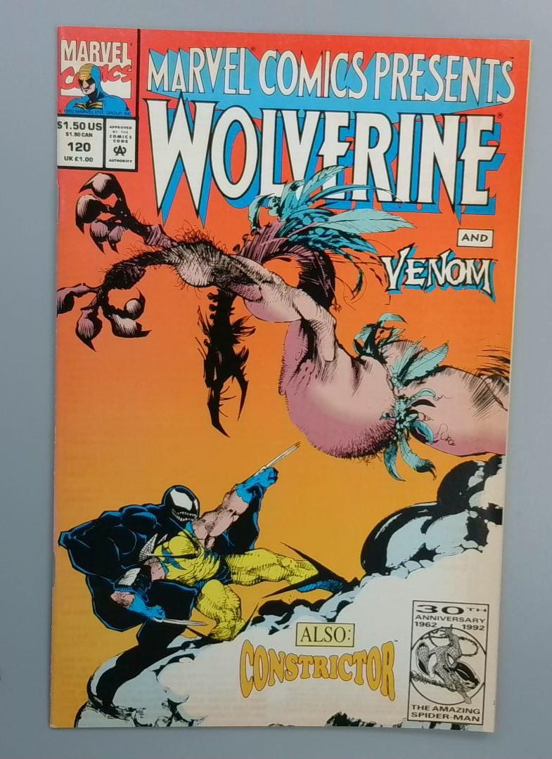 Marvel Comics Presents #120, NM- Wolverine & Venom var Cvr, Marvel, 1992