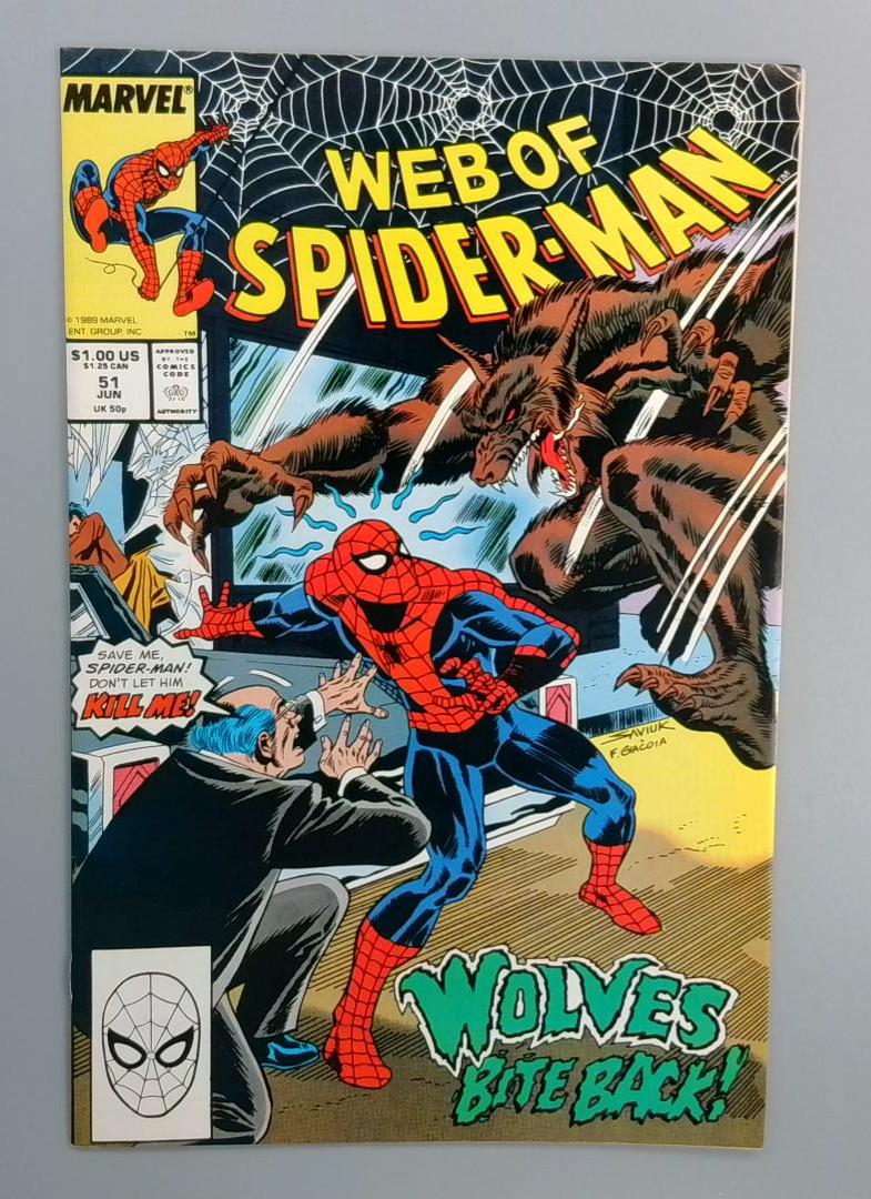 Web of Spider-Man #51, VF+ Marvel, 1989
