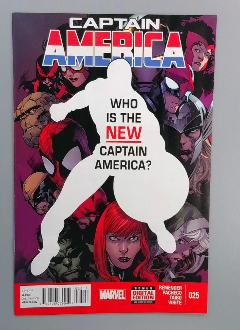 Captain America #25, NM 1st Sam as Capt America, Marvel 2014