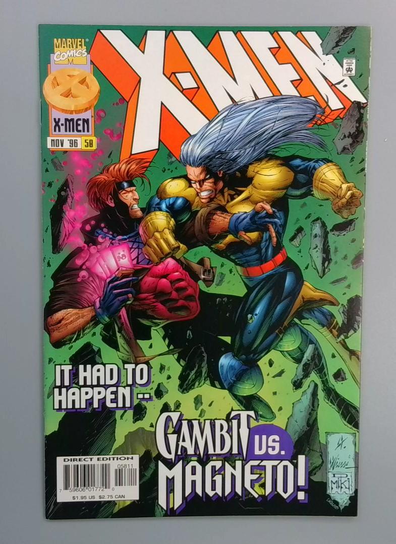 X-Men #58 NM Gambit vs. Magneto Cvr, Marvel, 1996