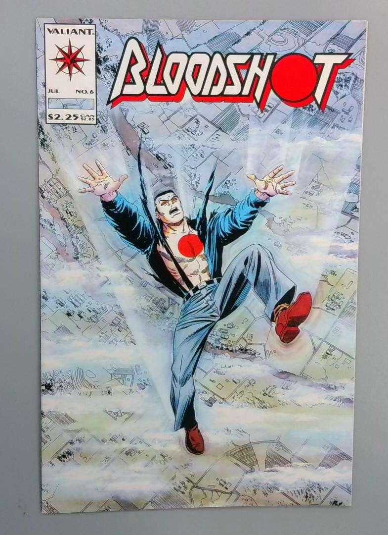 Bloodshot #6, VF/NM 1st Ninjak (Cameo) Valiant 1993 Copy2