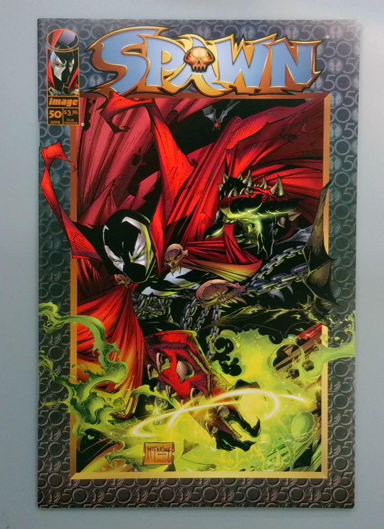 Spawn #50, NM- McFarlane Toys Ad Back Cover, Image Comics, 1996