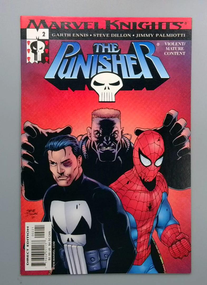 Punisher #2, NM Spider-Man, Marvel Knights, Marvel, 2001
