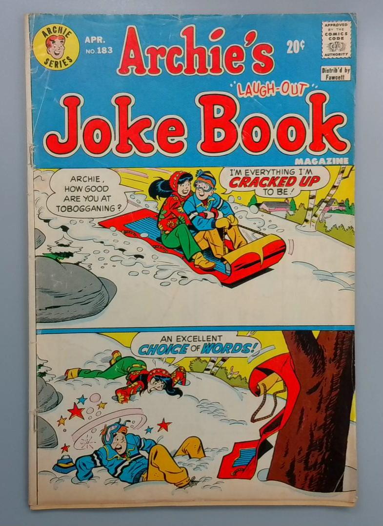 Archie's Joke Book #183, VG Archie Series, 1973