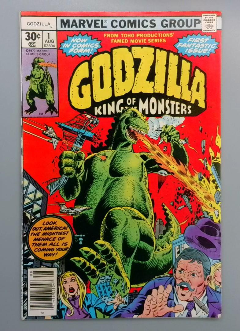 Godzilla #1, FN 1st appearance of Godzilla in the MCU Marvel, 1977