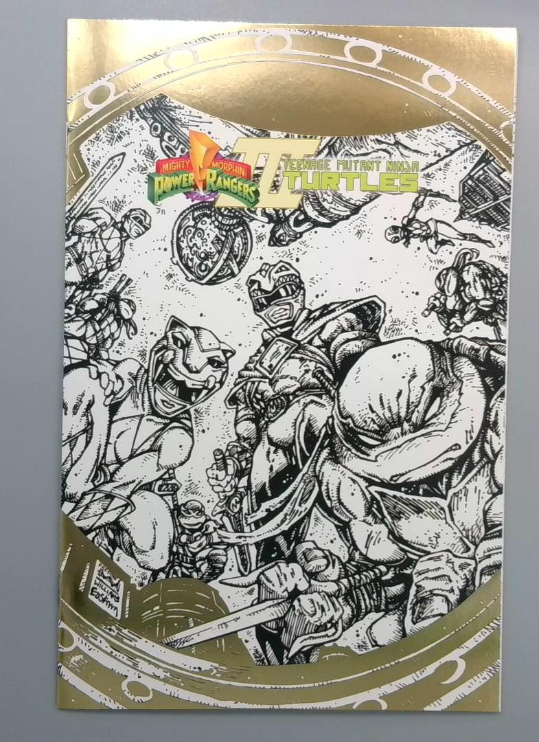 POWER RANGERS TEENAGE MUTANT NINJA TURTLES III #1 - GOLD FOIL  Ashcan 2023