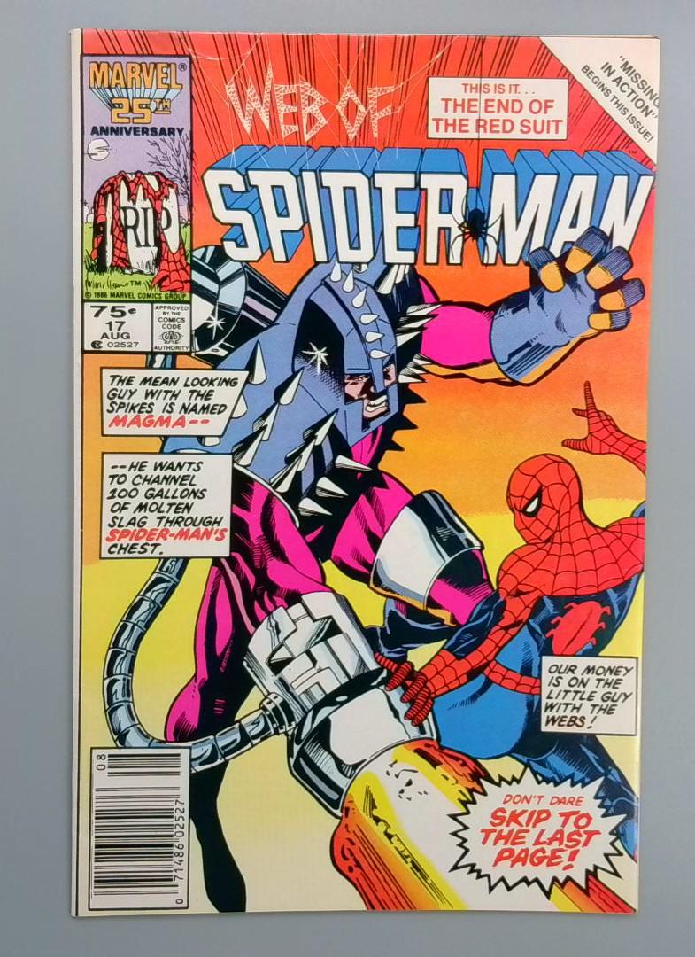 Web of Spider-Man #17, Newsstand, Marvel Comics, 1985