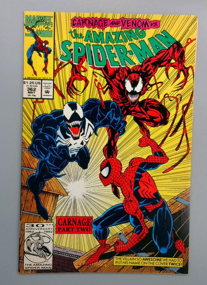 Amazing Spider-Man #362, 2nd Carnage Appearance, Marvel Comics, 1992