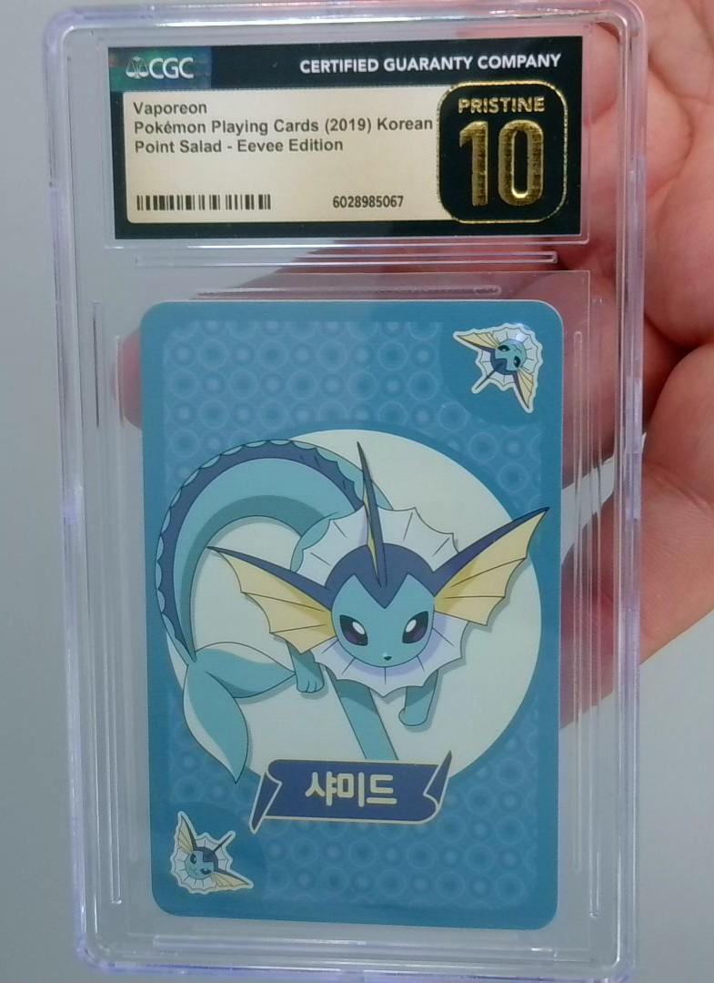 Vaporeon Point Salad - Eevee Edition Korean Pokemon Playing Card CGC PRISTINE 10