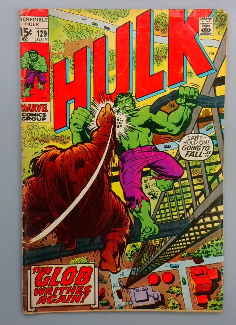 Incredible Hulk #129, One staple detatched, Marvel Comics, July 1969