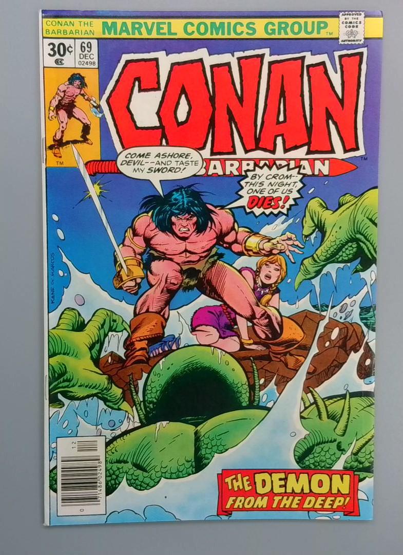 Conan the Barbarian #69, VF/NM The Demon from the Deep, Marvel Comics, 1976