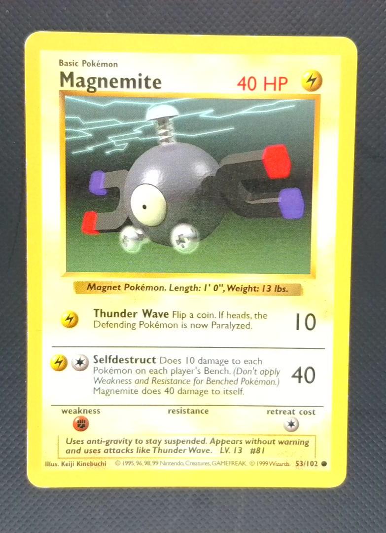 Pokémon TCG - Magnemite #53/102, Base Set, Wizards of the Coast, 1999
